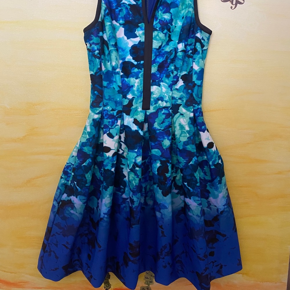 Vince Camuto blue floral dress